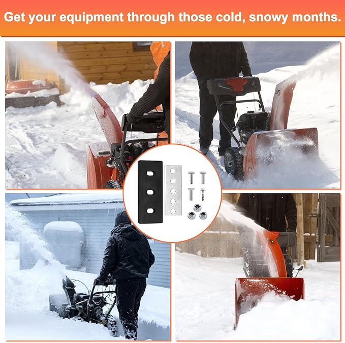 Cenipar 3/8" Snow Blower Impeller Modification Kit-4-Blade Universal-for Modifies 2-Stage Machine, Improve Efficiency of The Snow Blower(4)