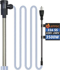 3500W 240V Immersion Water Heater Portable Electric Pool and Hot Tub Submersible Water Heater with WiFi Timer and Auto Shut for Bathtub, Spa, Swimming pool, above ground pool and baptism pool