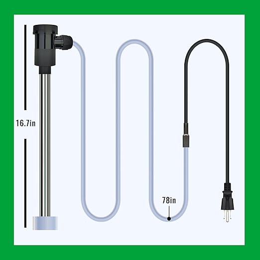 2000W Immersion Water Heater for Hot Tub & Above Ground Pool – Portable Fully Submersible Electric Heater with Auto Shut Off & Wifi Timer for Bathtub, Inflatable Pool and Baptismal pool