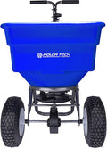 EarthWay Polar Tech 90399 100 LB Professional Ice Melt Broadcast Walk Behind Spreader with 13" Pneumatic Tires, Adjustable Handle, and Solid Linkage Control