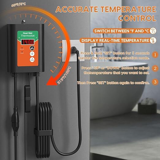 1500W Titanium Fully Submersible Portable Electric Immersion Large Pool & Hot Tub Water Heater with LCD Thermostat & GFCI Leakage Protection, Ideal for Baptistry, Bathtub, Bucket, Swimming Pool (GO)