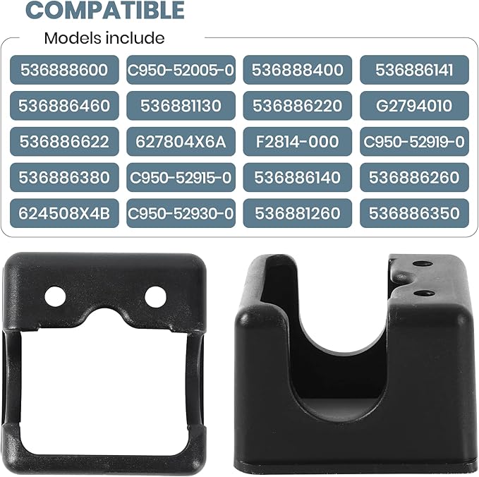 AR-PRO The Exact Replacement 585195MA Worm Bracket for Snow Throwers (Black) Set of 2 - Compatible with Murray Snow Throwers and Craftsman Gas Snow Blowers - Restore Snow Thrower Peak Performance