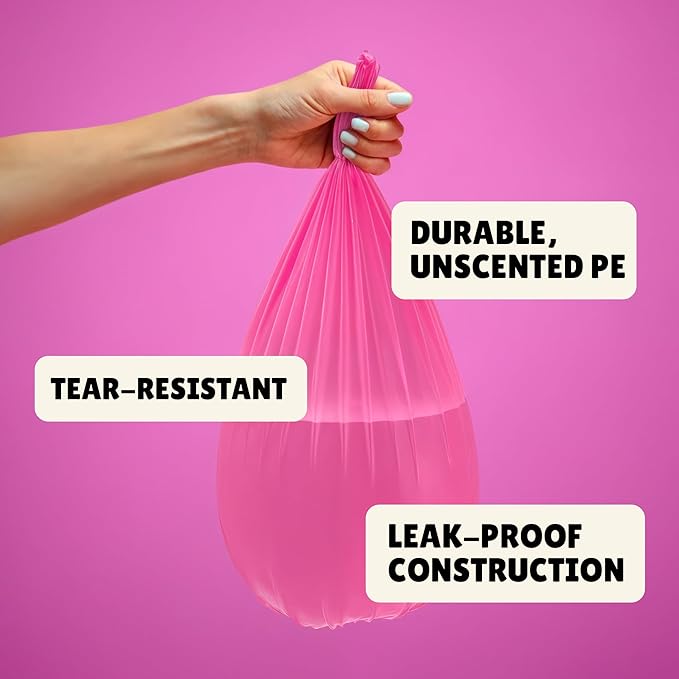 FORID Small Garbage Bags - 5 Gallon, Trash Can Liner for Home, Office, Bathroom, Bedroom, Waste Bin (5 Colors 150 Bags) - Durable & Thick Trash Bag Multi Colored