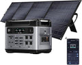 OUKITEL P2001 Plus 2400W Power Station with 200W Solar Panel, 2048Wh Solar Generator with 4 AC Outlets (5000W Peak), 1.5H Full Charging, APP Control Battery Backup for Home, Camping & RVs