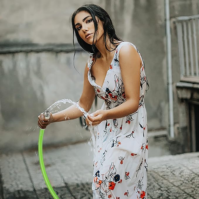 Fevone Garden Hose 100 ft., Lightweight Hybrid Water Hose, Flexible and Durable, Leak-Free Connections