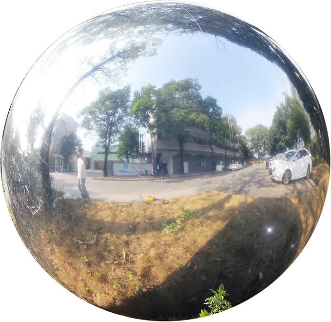 Generic Big Shiny Balls Giant Inflatable Mirror Balls for Events & Decor - Party, Advertising, Shows, Stage Decoration - Hanging & Standing-Various Sizes & Colors - Silver (0.6m/1.97ft)