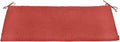 BrylaneHome Bench Cushion - 48" L x 18" W x 3" H - Patio & Outdoor - Water, Stain & Fade Resistant - Geranium