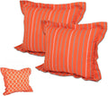 Comfort Classics Set of 2 Outdoor Patio Reversible Pillow Back with Double Flange 20" L x 23" W x 5" H. Polyester Fabric Trellis Inc.