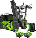 EGO Power+ 24" Electric Snow Blower, Cordless Self-Propelled 2-Stage XP, Includes (2) 56 V 10.0Ah Batteries and Dual Port Charger - SNT2416