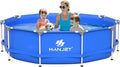 PE Round Above Ground Pool - 10ft x 30inch Outdoor Round Frame Above Ground Swimming Pool Set for Kids Adults Dog