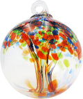 Dale Tiffany Hand Blown Glass, 4" Diameter Royal, Tree of Life Collection, Witch Globe Hanging Garden Indoor/Outdoor Decorative Ornament Gazing Ball