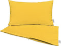 RSH DECOR: Sunbrella Pillow Covers Set of 2 | Covers Only - 20" x 12" | Outdoor Lumbar Pillow Covers Crafted with Sunbrella Performance Fabric | Canvas Sunflower Yellow