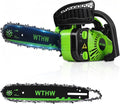25.4CC Gas Powered Chainsaw 12 Inch, Lightweight Top Handle Handheld Chainsaw with Quenched Chain, Auto Lubrication, Safety Lock & Quick Stop for Tree Wood Cutting