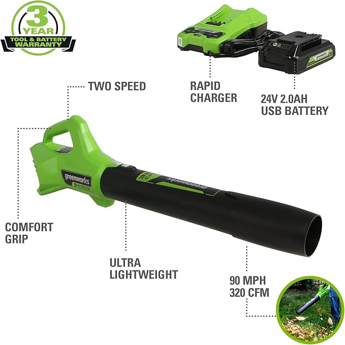 Greenworks 48V (2x24V) Lawn Mower Combo - 21" self propelled Lawn Mower, 12" String Trimmer, 320 CFM Blower, Circular Saw & Drill – All-in-One Cordless Combo: Ideal for Home Yard Work & DIY Projects