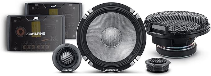 Alpine R2-S652 High-Resolution 2-Way Speaker Set/Pro Series with RKFR65 3-Piece Foam Fast Ring Speaker Enhancement