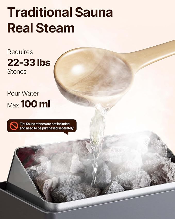 VEVOR Sauna Heater, 9KW 220V Electric Sauna Stove, Steam Bath Sauna Heater with External Digital Controller, 3h Timer & Adjustable Temp for Max. 317-459 Cubic Feet, Home Hotel Spa Shower FCC Certify
