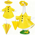 3 Pcs Set Back to School Geese Outfit Set, Raincoat Gooses Outfit Porch Clothes Cute Costume Outfit for 23" Lawn Decor Outdoor Garden Patio Statue