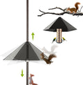 Widened 19" Metal Squirrel Baffle for Bird Feeder Poles - Outside Baffle Guard, Weatherproof Outdoor Squirrel Proof Protector with Matte Black Finish (1 Pack)