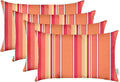 RSH Décor - Sunbrella Jumbo Lumbar Throw Pillows – Set of 4 | 26" x 16" | Indoor Outdoor – Patio, Lounge, Adirondack, Deck | Water & Fade-Resistant | Includes Down-Alternative Inserts | Dolce Mango