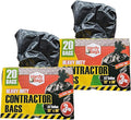 Hardy Bags Contractor Trash Bags – 42 Gallon Heavy-Duty, 3 Mil Thick, 20 Count Box, Extra Strong Construction, Tear & Puncture Resistant (Contractor, Pack of 2)