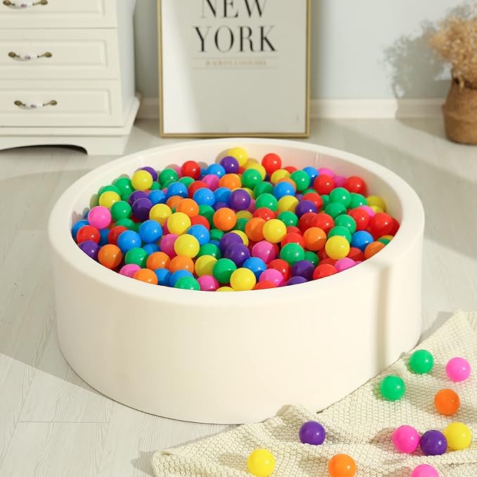 TRENDPLAY Plastic Balls for Ball Pits 2.2 Inch, Pack of 50 100 200 500 Hollow Balls, Perfect for Toddler Baby Pools,Party,Festival Decoration