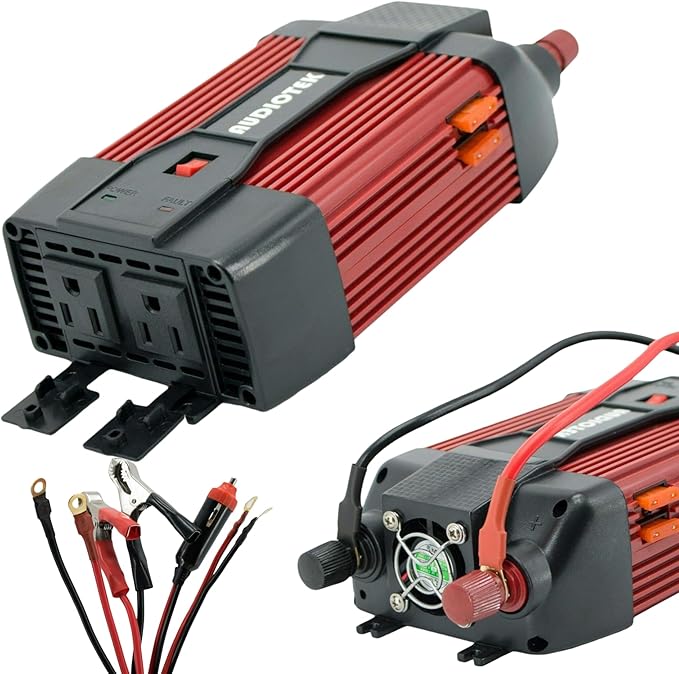 Audiotek 1500W Watt Power Inverter DC 12V AC 110V Car Converter USB Port Charger