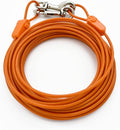 IntelliLeash 40ft Tie-Out Cables for Dogs - Strong, Safe, and Durable Dog Tie-Outs for Small Dogs up to 90 Pounds - Weather and Wear Resistant Galvanized Aircraft Cable for Outside Use
