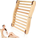 Sauna Backrest Infrared Sauna Accessories Wooden Sauna Back Support with Anti-Slip Rubber S-Shaped Comfortable Back Rest for Any Barrel or Infrared Sauna