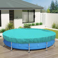 ECOOPTS 13 ft Round Pool Cover for Above Ground Pools, Swimming Pool Cover Protector Winter Safety Cover (Turquoise)