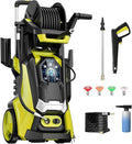 Pressure Washe Power Washer with Touch Screen 5000PSIIMAX Pressure Adjustable Cleaning Machine with Foam Cannon, 4 Quick Connect Nozzles, Inlet Hose & Filter for Cars/Fences/Driveways Cleaning