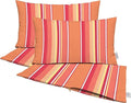 RSH DECOR: Sunbrella Pillow Covers Set of 4 | Covers Only - 20" x 12" | Outdoor Lumbar Pillow Covers Crafted with Sunbrella Performance Fabric | Dolce Mango