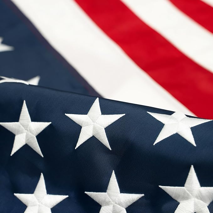 Homissor American Flag 2x3 for Outside USA US Flags Heavy Duty Outdoor Embroidered Stars Sewn Stripes Indoor With Brass Grommets