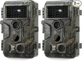 GardePro A3S Trail Camera 2 Pack, 64MP 1296p, Next-Gen Image Technology, Game Camera with Clear 100ft No Glow Night Vision, Fast 0.1s Trigger Speed Motion Activated Waterproof, H.264 MP4 Video