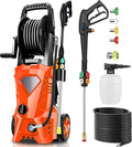 Pressure Washer 5000PSI Power Washers Powered with 33ft Hose, 4 Nozzle and Foam Cannon, Powerwashers Cleaner Machine for Home, Cars, Orange