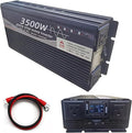 3500W Power Inverter 12V DC to 110V AC Converter with LED Display Dual AC Outlets Dual Fans Radiating for RV, Camp, Boat and Home Emergency Portable Pure Sine Wave Inverter (Smart Screen, 3500W 12V)