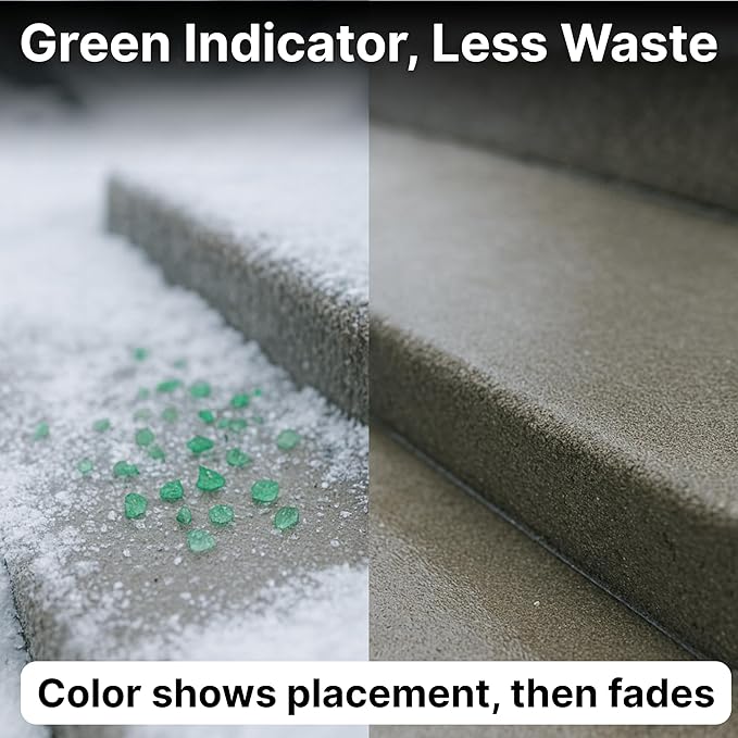 Thawtful Pet Safe Ice Melt – Pet Friendly Ice Melt, Snow Melt – Green Granules with CMA, Melts to −12°F (−24°C) - Driveway Salt & Sidewalk Salt for Ice (5 qt. - 10.6 lb.)