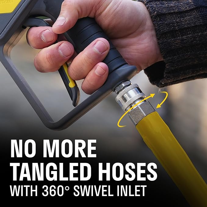 ACTIVE Premium Short Pressure Washer Gun with Swivel + Premium Foam Cannon for All types of Pressure Washers