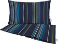RSH DECOR: Sunbrella Pillow Covers Set of 2 | Covers Only - 20" x 12" | Outdoor Lumbar Pillow Covers Crafted with Sunbrella Performance Fabric | Stanton Lagoon