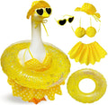 Hawaiian Goose Clothes & Bikini Goose Clothes (4pec) - Fits Large 23" H Statue - Outdoor Garden Statues for Yard, Lawn, Patio & Party Decoration - Garden Sculptures