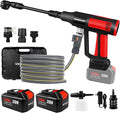 Cordless Pressure Washer with Faucet & Garden Hose Connector, 2 X 5.0AH Batteries, 2000PSI MAX Portable Pressure Washer with Brushless Motor, 4 Speed Adjustment LCD Touch Screen, 6-in-1 Nozzle