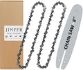 8 Inch Bar and Chain Combo - 3/8" LP Pitch .050'' Gauge 33 Drive Links, 8" Pole Saw Chain Chainsaw Chains Fits Chicago, Earthwise, Greenworks, Sun Joe and more (2Chain+1bar)