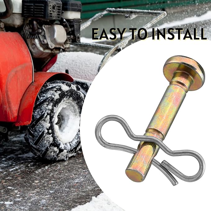 Shear Pins and Cotter Pins Fit for MTD Snowblower - Shear Pins 10pcs and Cotter Pins 10pcs Compatible for Cub Cad et Troy Bilt Craftsman 24" 26" Snow Thrower, Replace 738-04124A 714-04040