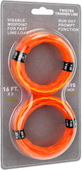 2-Pack String Trimmer Line .095 Compatible with Ego String Trimmer 095 Weed Eater String Pre-Cut Dual Color 3-section Fast-positioning Twisted Trimmer Line Universal Fit Weed Wacker String 14 ft
