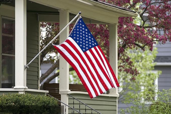 American Flags for Outside 3x5 Ft; American Flags 3x5 Outdoor Heavy Duty. Durable 250D Polyester US flags with Premium Embroidered Stars, Sewn Stripes, Brass Grommets, and Vibrant Colors.
