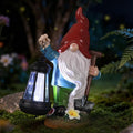 Garden Gnome Outdoor Decoration with Shovel Solar Gnomes Statue with Lantern LED Lights,Terrace Courtyard Lawn Patio Porch Decoration Mother's Day Christmas Housewarming Gift for Mom Women