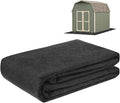3 mm Thickened Outdoor Storage Shed Mat, 2.6x18 ft Waterproof Shed Flooring Mat for Patio Furniture Floor Protecting from Wear/Liquid/Dust/Oil, Non-Slip Felt Rubber Rug Pad [Grey]