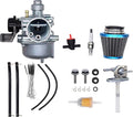 XR70 CRF70 Carburetor Compatible With Honda XR70R 1997-2003 CRF70 XR70 1997-2005 CRF70F 2004 2005 2006 2007 2008 2009 2010 2011 2012 Replace 16100-GCF-672 with Air Filter Fuel Valve Petcock