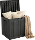 Mars Villa Deck Box, Waterproof Weatherproof and UV Resistant Resin Storage Bin with Lockable Lid, Ideal for, Outdoor, Patio Furniture Cushions, Pool Supplies, Garden Tools (31 Gallon, Black)