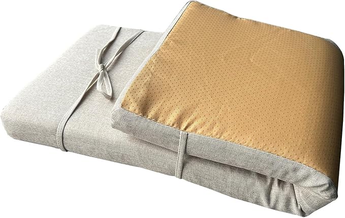 48 x 12 Inch Piano Bench Cushions for Indoor Furniture with Ties Non Slip Kitchen Dining Room Bench seat Cushion for Shoe Storage Ottoman Window Settee pad, Beige