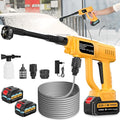 Cordless Pressure Washer Gun, Battery Pressure Washer 120Bar/1700 PSI Cordless Pressure Portable Washer, with 3.0Ah Battery&Charger & 6-in-1 Nozzle, Cordless Washer Gun for Cars/Floors/Gardens